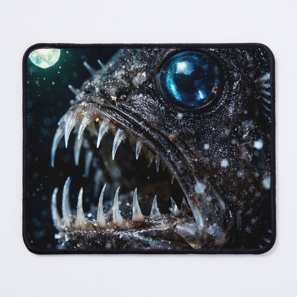 Item preview, Fascinating anglerfish in the dark deep sea designed and sold by Fotografin1981.