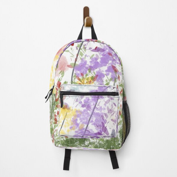 Item preview, Wildflower Meadow Lavender Yellow Impressionist Flower Garden designed and sold by BalkanBloom.