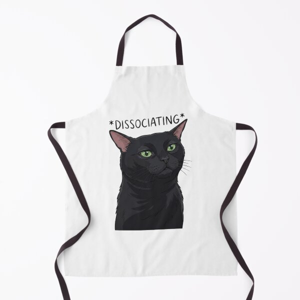 Item preview, Dissociating Black Cat Meme | Funny Blank Stare Cat Sticker designed and sold by SoftPawsAtelier.