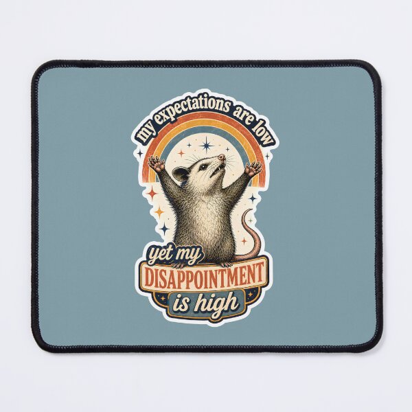 Item preview, Expectations are Low, Disappointment is High - Funny Vintage Opossum designed and sold by thecatcouch.