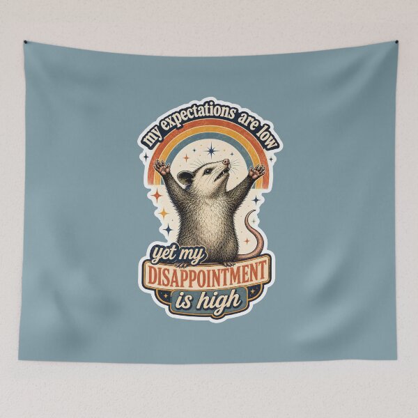 Item preview, Expectations are Low, Disappointment is High - Funny Vintage Opossum designed and sold by thecatcouch.