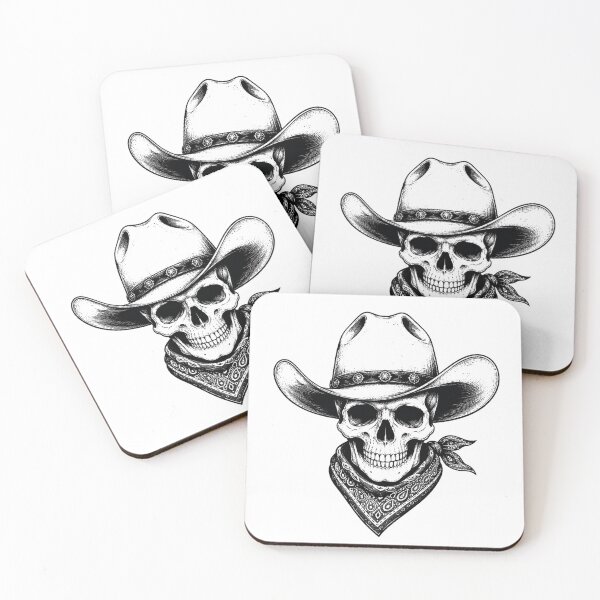 Item preview, Vintage Cowboy Skull Wearing Western Hat  designed and sold by Moizento.