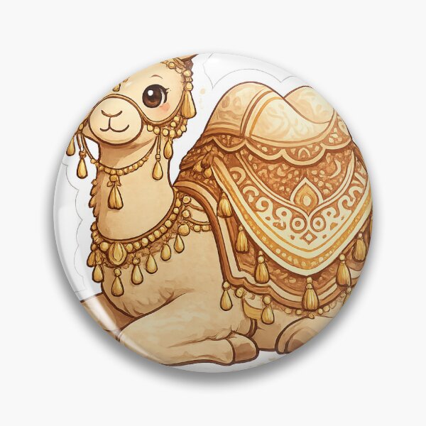 Item preview, Cute Royal Arabian Camel | Premium Kawaii Boho Die-Cut Sticker designed and sold by DesertInkArt.