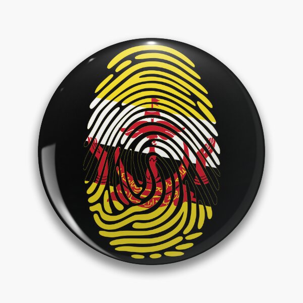 Item preview, Brunei Flag Fingerprint Identity | Bruneian DNA Heritage Graphic designed and sold by NTGUILTY.