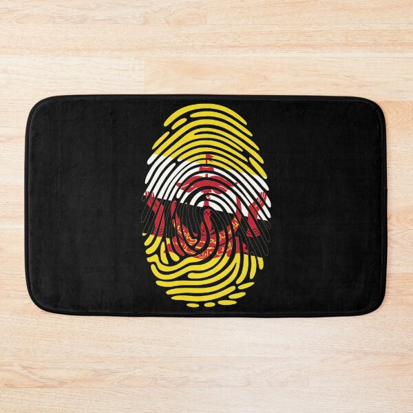 Item preview, Brunei Flag Fingerprint Identity | Bruneian DNA Heritage Graphic designed and sold by NTGUILTY.
