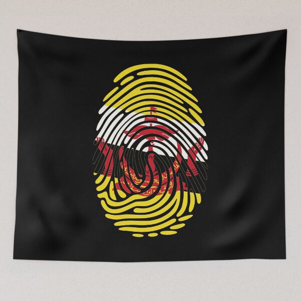Item preview, Brunei Flag Fingerprint Identity | Bruneian DNA Heritage Graphic designed and sold by NTGUILTY.