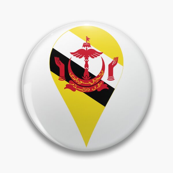 Item preview, Brunei Flag Location Pin Map Marker | Bruneian Destination GPS Icon designed and sold by NTGUILTY.