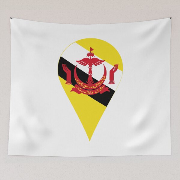 Item preview, Brunei Flag Location Pin Map Marker | Bruneian Destination GPS Icon designed and sold by NTGUILTY.
