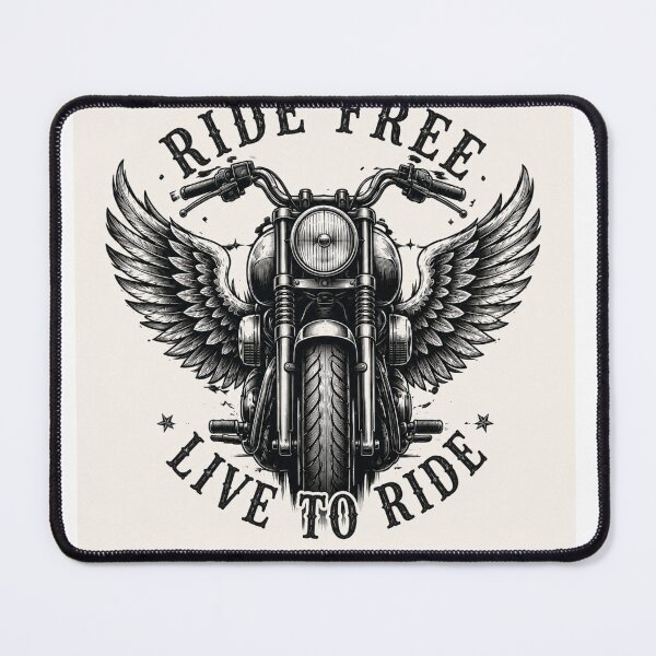 Item preview, Ride Free Live To Ride | Vintage Winged Motorcycle Illustration designed and sold by New Releases Hub.