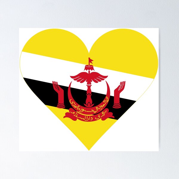 Item preview, Brunei Heart Flag Graphic | I Love Brunei Patriotic Symbol designed and sold by NTGUILTY.
