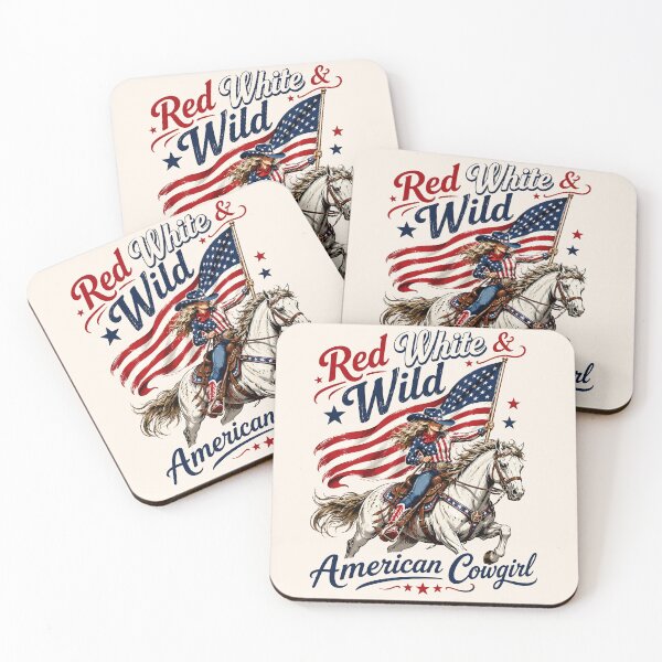Item preview, Patriotic Red, White And Wild American Cowgirl Riding A Horse designed and sold by legendaryskins.