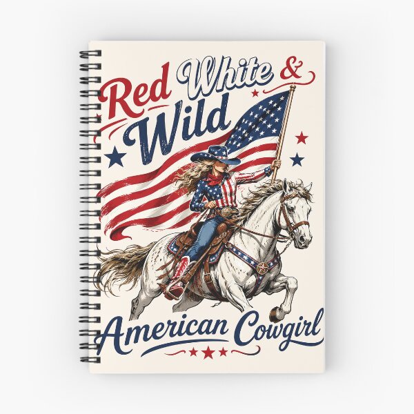Item preview, Patriotic Red, White And Wild American Cowgirl Riding A Horse designed and sold by legendaryskins.