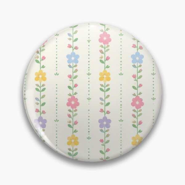Item preview, Pastel Floral and Dotted Stripe Vertical Pattern designed and sold by KomorebiFlora.