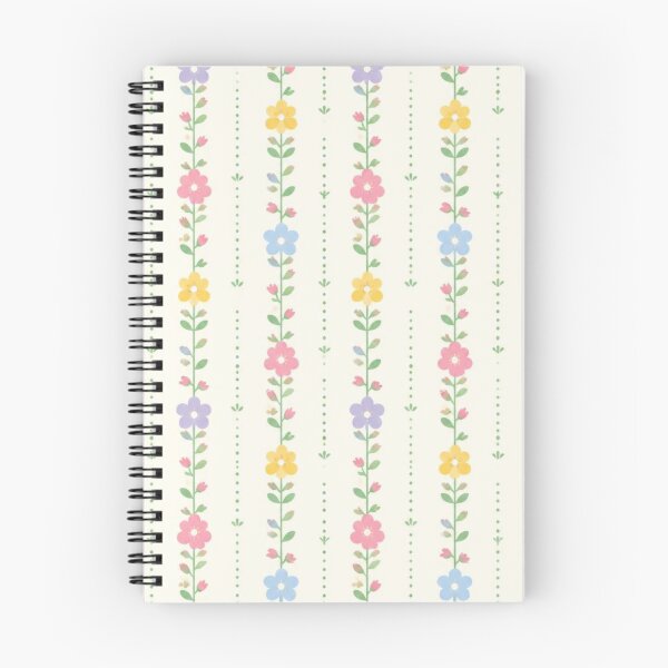Item preview, Pastel Floral and Dotted Stripe Vertical Pattern designed and sold by KomorebiFlora.
