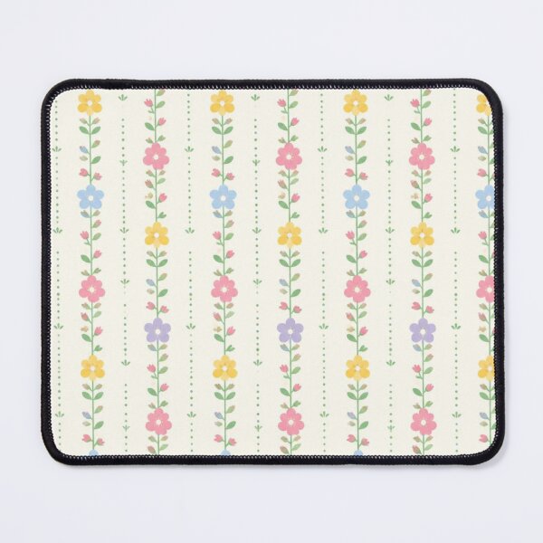 Item preview, Pastel Floral and Dotted Stripe Vertical Pattern designed and sold by KomorebiFlora.