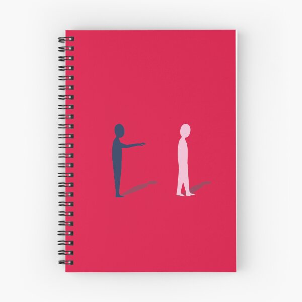 Item preview, Minimalist Red Poster - Emotional Distance Wall Art - Blue and Pink Silhouette Print - Modern Surrealist Home Decor designed and sold by Loneline.
