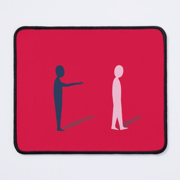Item preview, Minimalist Red Poster - Emotional Distance Wall Art - Blue and Pink Silhouette Print - Modern Surrealist Home Decor designed and sold by Loneline.
