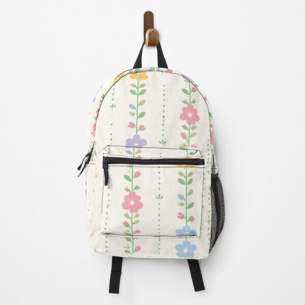 Item preview, Pastel Floral and Dotted Stripe Vertical Pattern designed and sold by KomorebiFlora.