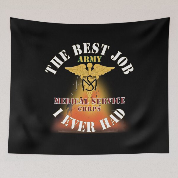 Item preview, Army - The Best Job I ever had  - Medical Service Corps - Gold w Maroon Txt - w Explode X 300 designed and sold by Military Insignia Products.