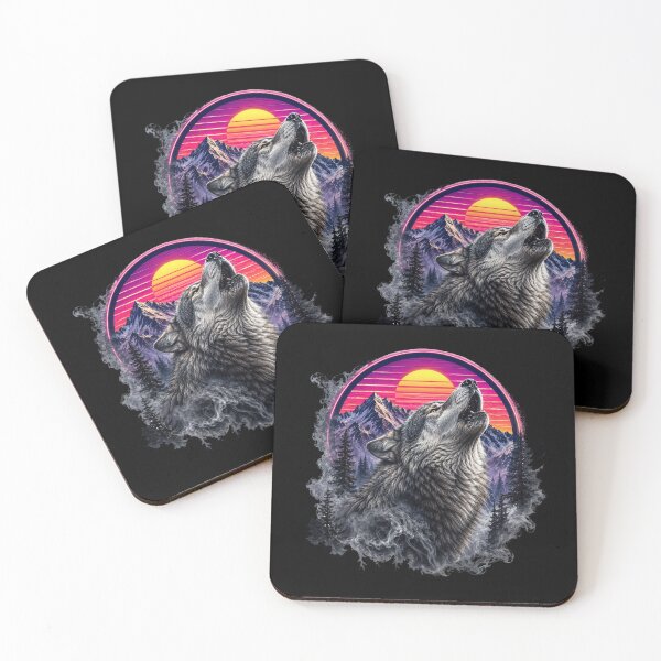 Item preview, Wolf Howl, Retro Style designed and sold by RisingWolfStudio.
