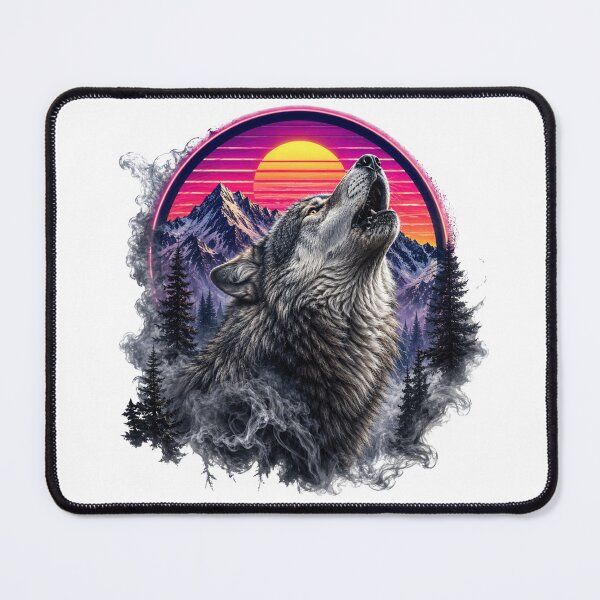 Item preview, Wolf Howl, Retro Style designed and sold by RisingWolfStudio.