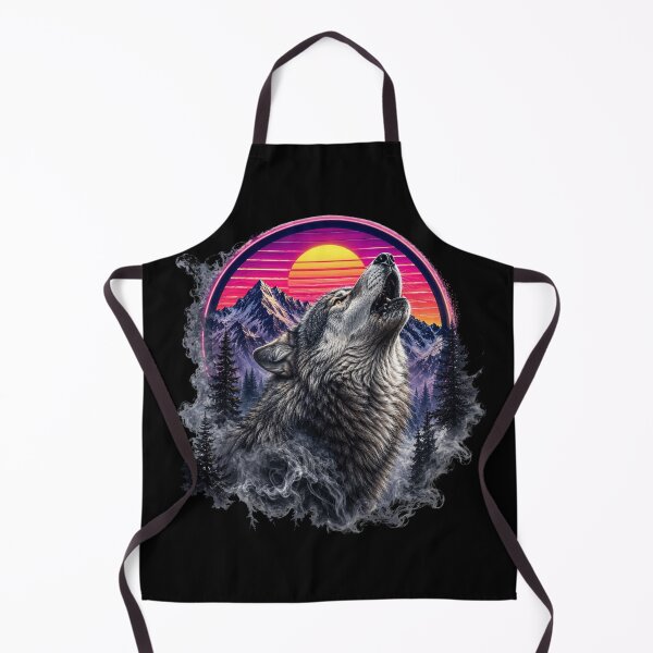 Item preview, Wolf Howl, Retro Style designed and sold by RisingWolfStudio.