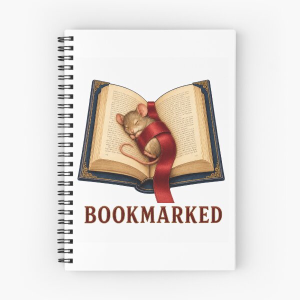 Item preview, Bookmarked Cute Sleeping Mouse in an Open Fantasy Book designed and sold by RoPrincess.