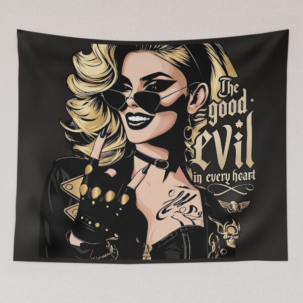 Item preview, Blonde Woman Sunglasses Leather Jacket   designed and sold by Voodoo Store Paranormal Collections.