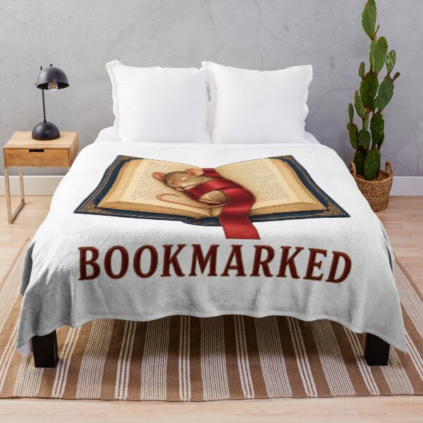 Item preview, Bookmarked Cute Sleeping Mouse in an Open Fantasy Book designed and sold by RoPrincess.
