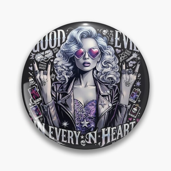 Item preview, Good Silver Rocker Skull Woman designed and sold by Voodoo Store Paranormal Collections.