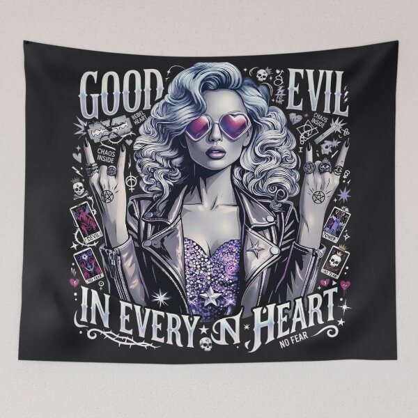 Item preview, Good Silver Rocker Skull Woman designed and sold by Voodoo Store Paranormal Collections.