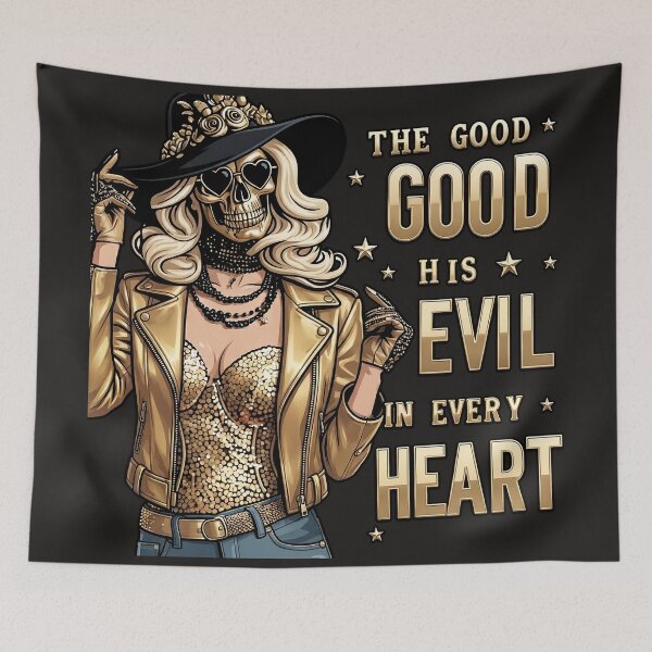 Item preview, Evil Gold Skull Rocker Woman designed and sold by Voodoo Store Paranormal Collections.