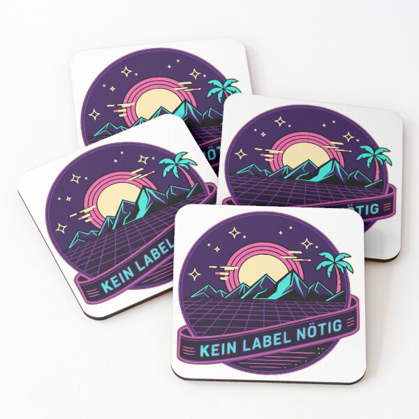 Item preview, No Label Needed – Retro Sunset Vaporwave designed and sold by Pommes im Bett.
