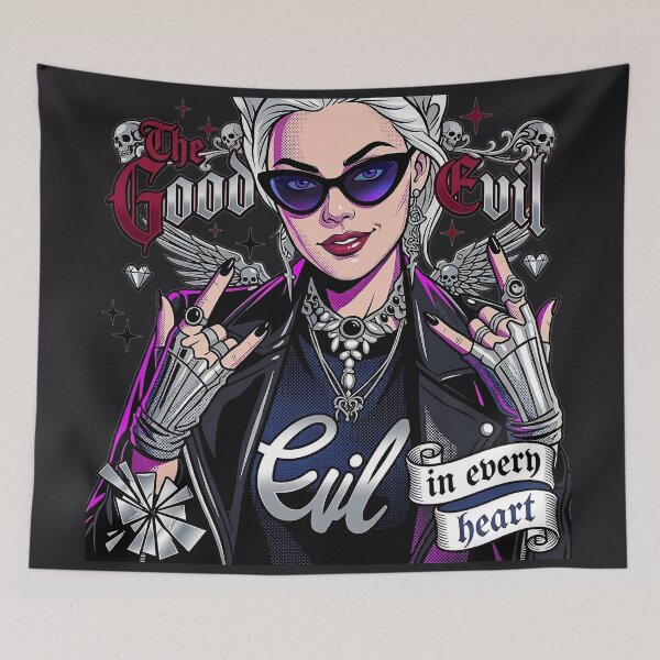 Item preview, Evil Heart Rocker Blonde Woman designed and sold by Voodoo Store Paranormal Collections.