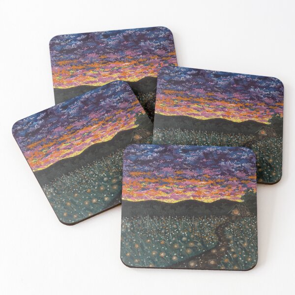 Item preview, Sunset Wildflower Meadow Painting designed and sold by EeshaArshad.