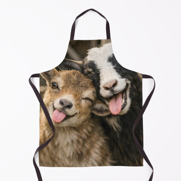 Item preview, Two funny little goats stick out their tongues. designed and sold by Fotografin1981.