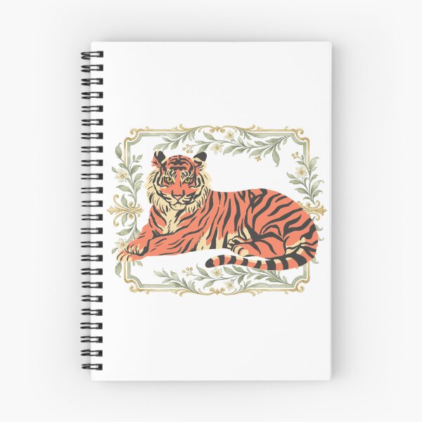 Item preview, Vintage Tiger in Floral Botanical Frame designed and sold by MINARAH.