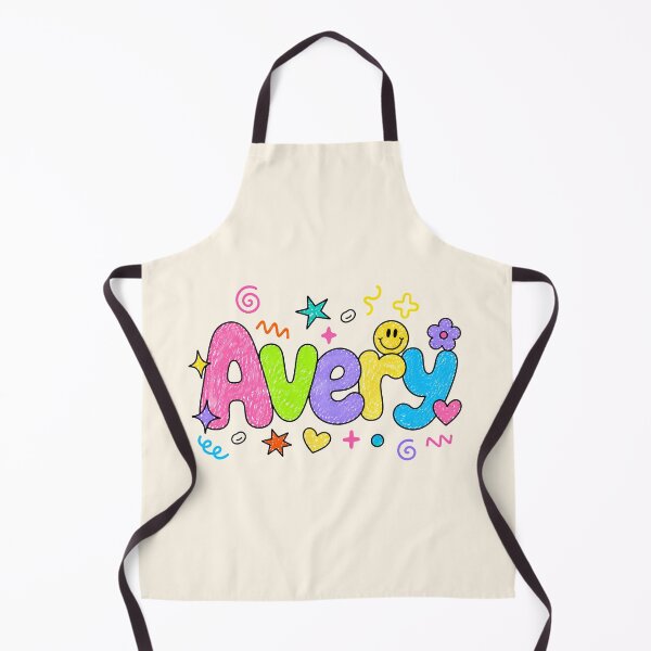 Item preview, Avery Colorful Crayon Name | Cute Smiley Doodle Personalized Design designed and sold by looplandger.