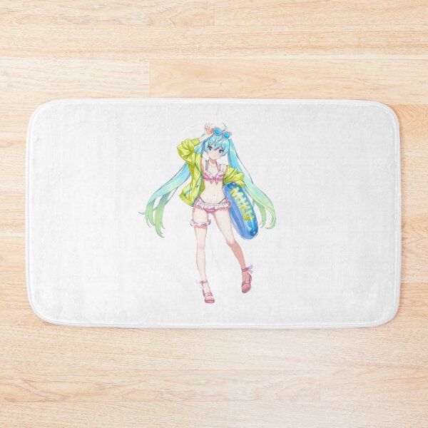 Item preview, Anime girl in colorful swimsuit posing cheerfully with summer accessories designed and sold by Nico-Will.