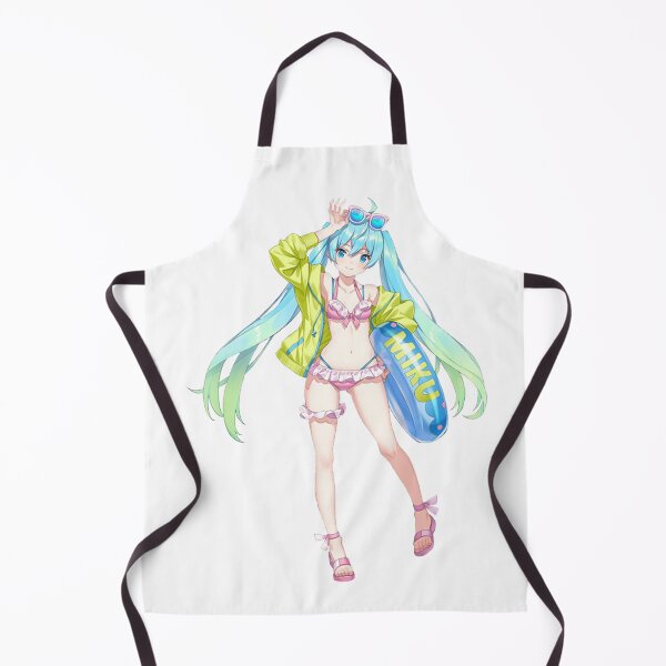 Item preview, Anime girl in colorful swimsuit posing cheerfully with summer accessories designed and sold by Nico-Will.