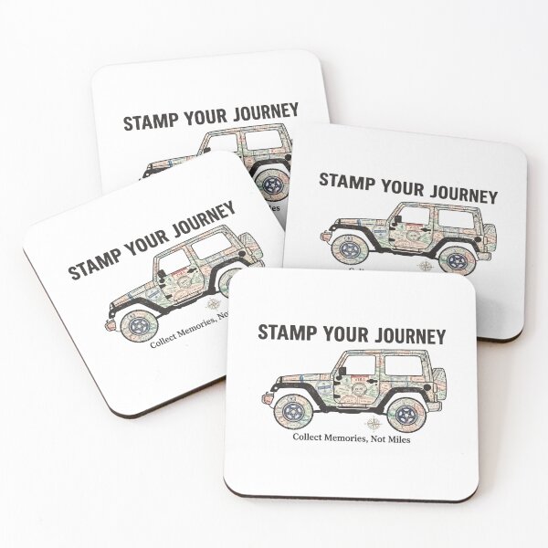 Item preview, Stamp Your Journey | Adventure Overland 4x4 Travel Passport Stamp Design designed and sold by Newthingzy.