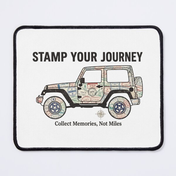 Item preview, Stamp Your Journey | Adventure Overland 4x4 Travel Passport Stamp Design designed and sold by Newthingzy.