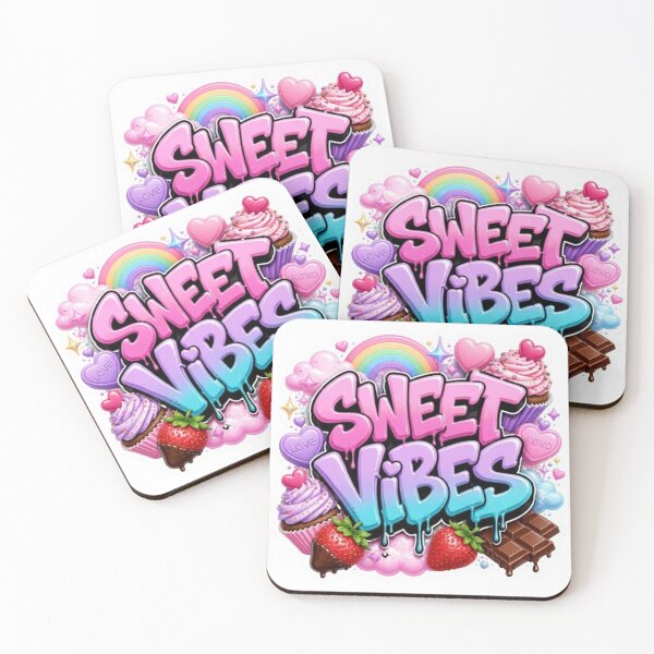 Artikelvorschau, Graffiti-Aufkleber „Süße Vibes“ | Niedlicher Vinyl-Aufkleber im Candy-Stil | Bunter Kawaii-Aufkleber für Laptop, Wasserflasche, Notizbuch & Planer entworfen und verkauft von Stylestickers55.