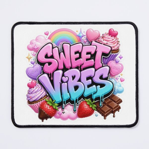 Item preview, SWEET VIBES Graffiti Sticker | Cute Candy Aesthetic Vinyl Decal | Colorful Kawaii Sticker for Laptop, Water Bottle, Journal & Planner designed and sold by Stylestickers55.