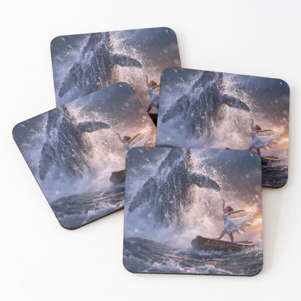 Item preview, Dancer in a boat and leaping humpback whale in a storm designed and sold by Fotografin1981.