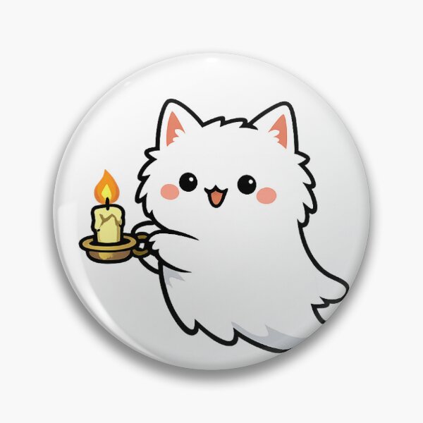 Item preview, Haunting My Own Business Cute Ghost Cat Sticker | Funny Spooky Cartoon Ghost designed and sold by Doodlynx.