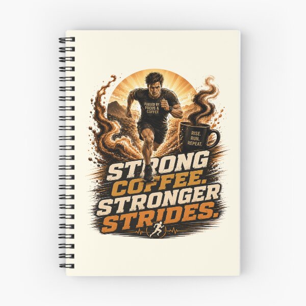 Item preview, Strong Coffee Stronger Strides Motivation designed and sold by pradeepvisuals.