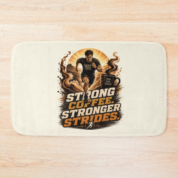 Item preview, Strong Coffee Stronger Strides Motivation designed and sold by pradeepvisuals.