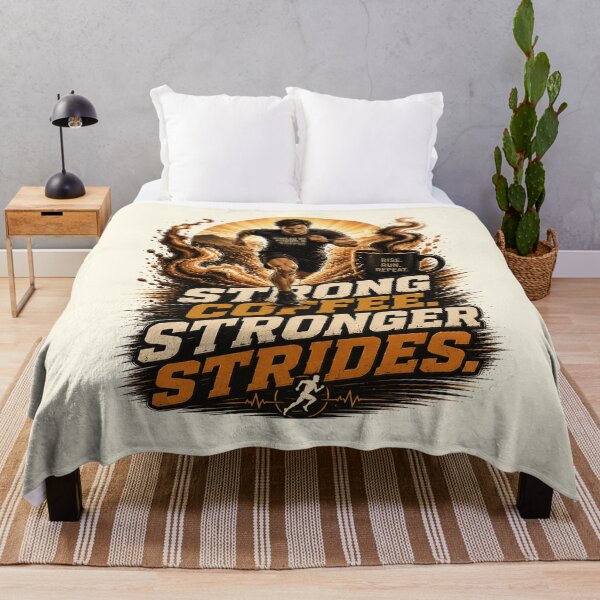Item preview, Strong Coffee Stronger Strides Motivation designed and sold by pradeepvisuals.