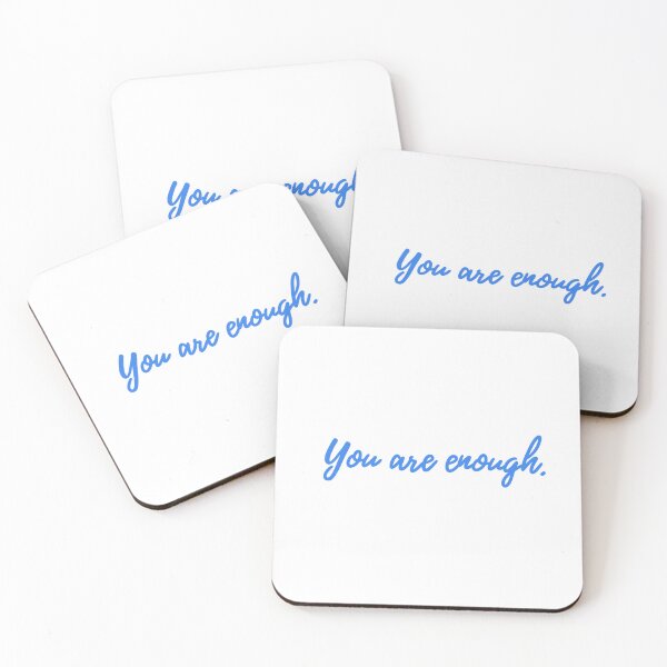 Item preview, Cute blue "you are enough" print designed and sold by CaroPrintsCo..